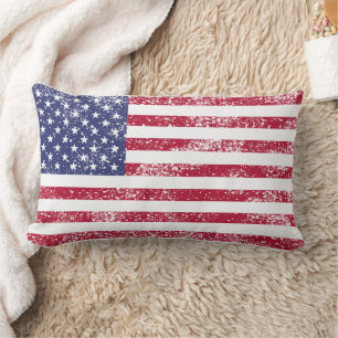 American Flag Pillow - Distressed Style Lendenkissen