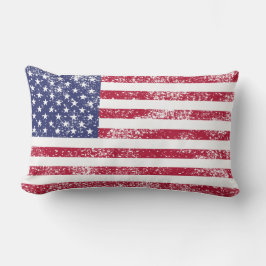 American Flag Pillow - Distressed Style Lendenkissen