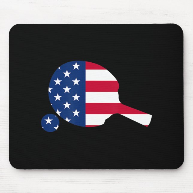American Flag Ping Pong Tischtennis Player Equipm Mousepad (Vorne)