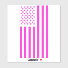 American Flag Pink Aufkleber