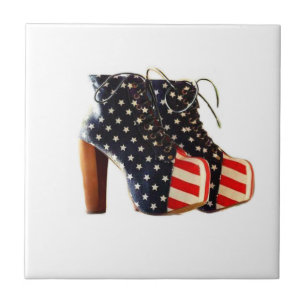 American Flag Platform Shoes Tile Fliese