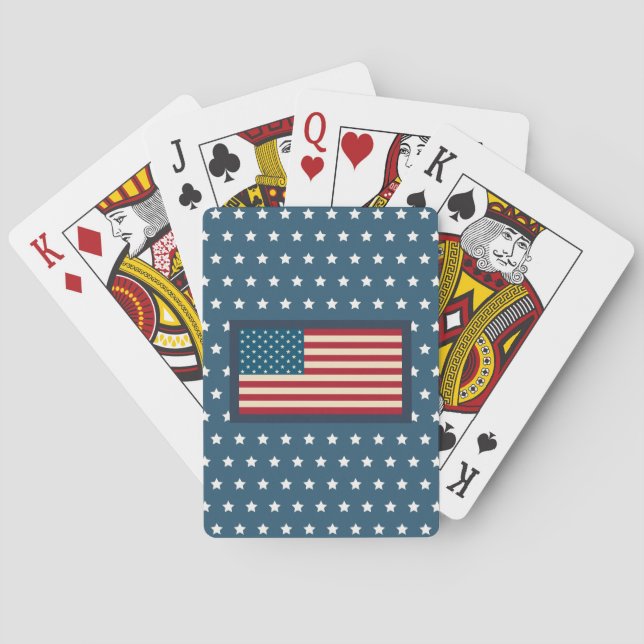American Flag Playing Cards Geschenk Spielkarten (Rückseite)