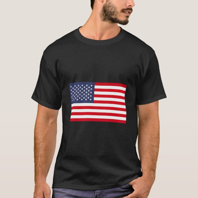 American Flag Pocket US Flag Patriotic Mens Kids T-Shirt (Vorderseite)