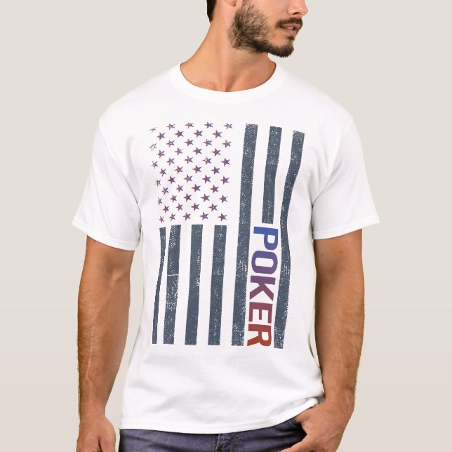 American Flag Poker T-Shirt (Vorderseite)