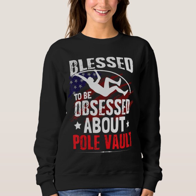 American Flag Pole Vaulting Sweatshirt (Vorderseite)