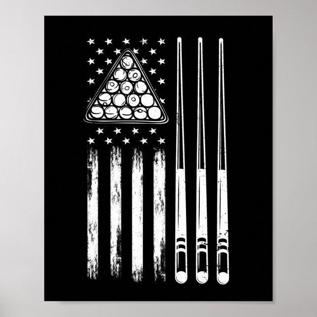 American Flag Pool Player Poster (Vorne)