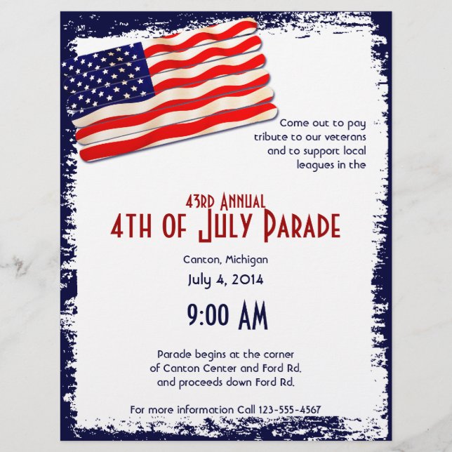 American Flag Popsitick Folkart Flyer (Vorne)