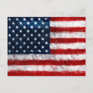 American Flag Portrait Postcard Postkarte