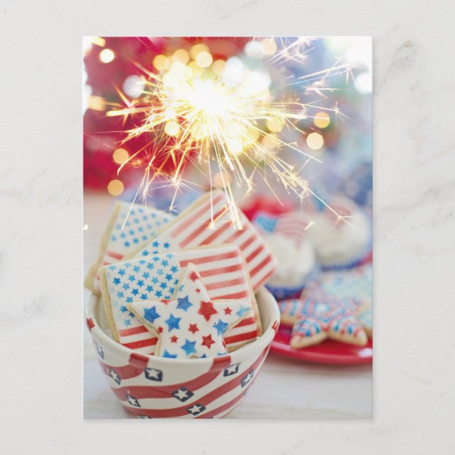 American Flag Post Card Postkarte (Vorderseite)