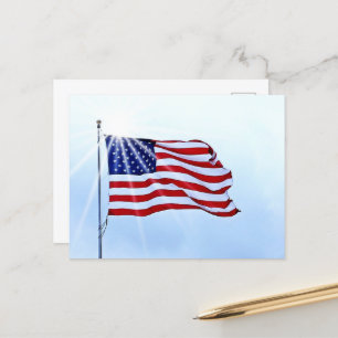American Flag Post Card Postkarte