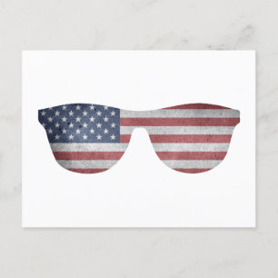 American Flag Post Card Postkarte