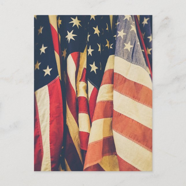 American Flag Post Card Postkarte (Vorderseite)