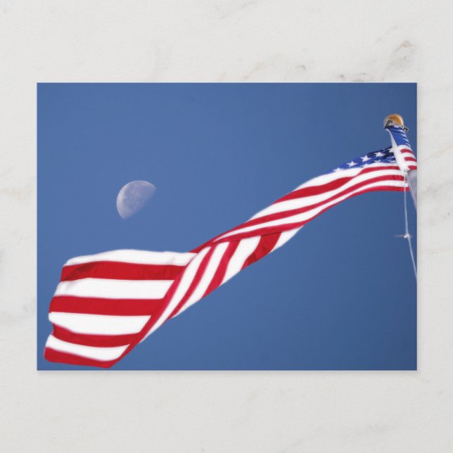 American Flag Postcard Postkarte (Vorderseite)