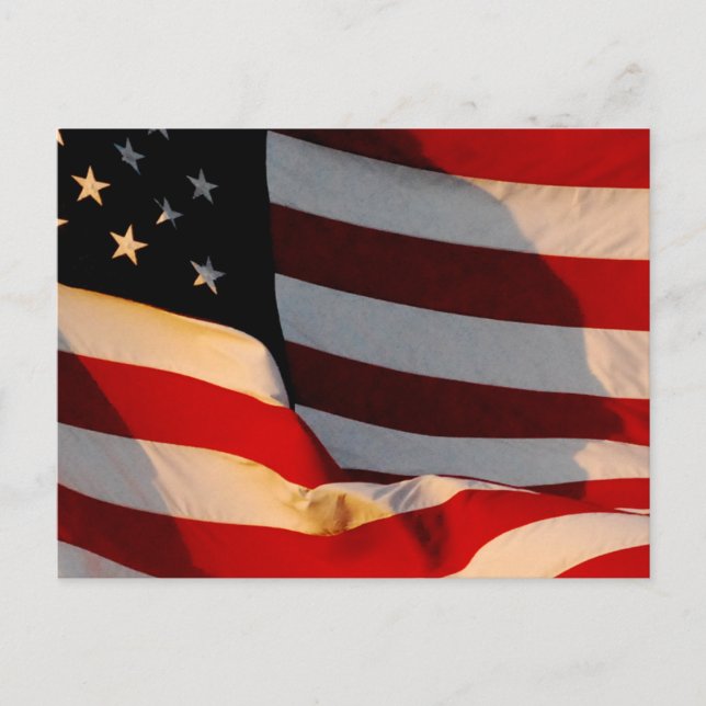 American Flag Postcard Postkarte (Vorderseite)