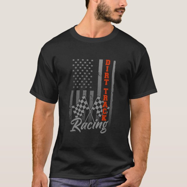 American Flag Racing Race Car USA Family Matching  T-Shirt (Vorderseite)