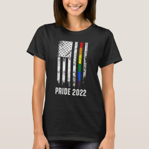 American Flag Rainbow Usa Gay Lgbtq Lgbt Pride Mon T-Shirt