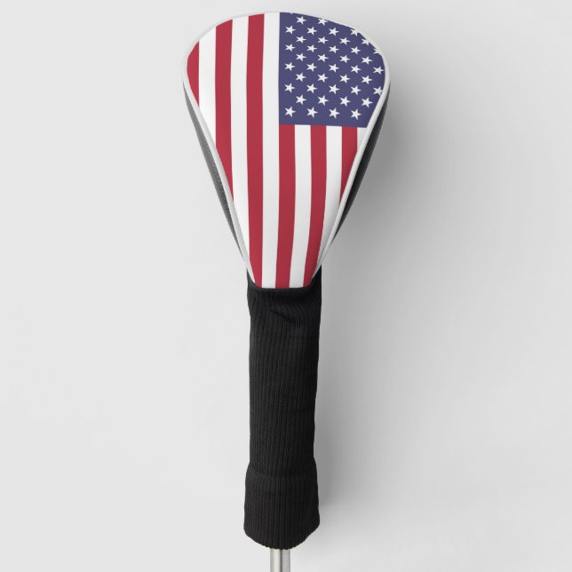 American Flag Red White & Blue Golf Head Cover Golf Headcover (Vorderseite)