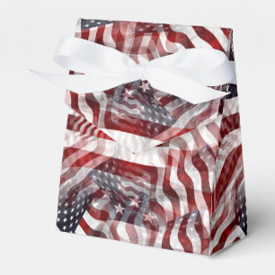 American Flag Red White Stripes Stars Muster Geschenkschachtel