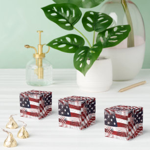 American Flag Red White Stripes Stars Muster Geschenkschachtel