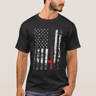 American Flag Rod USA Patriotic Gift T-Shirt