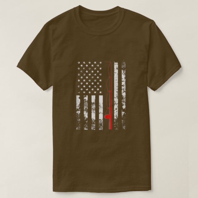 American Flag Rod USA Patriotic Gift T-Shirt (Design vorne)