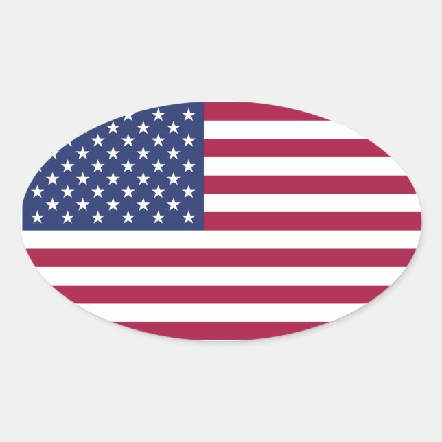 American Flag Round Sticker (Vorderseite)