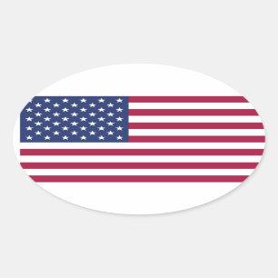 American Flag Round Sticker