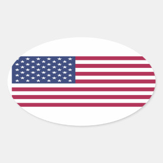 American Flag Round Sticker