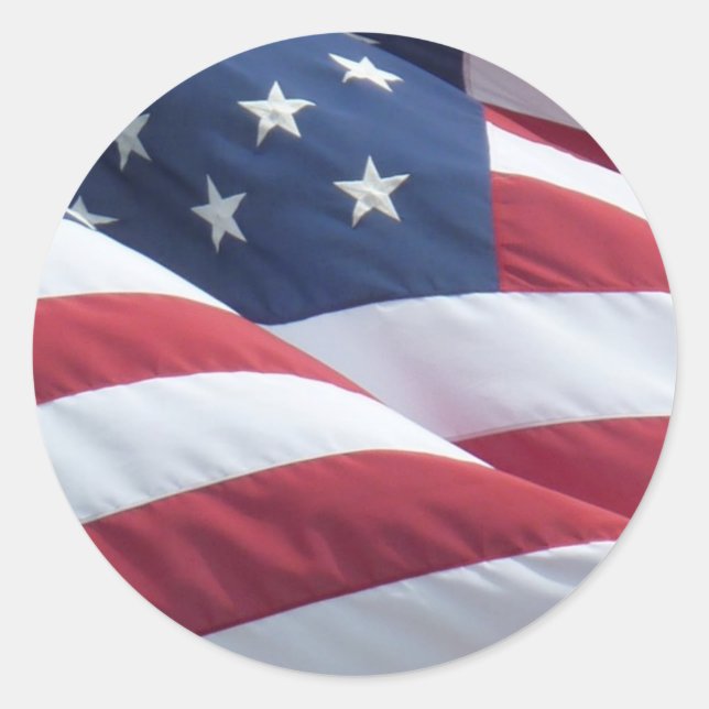 American Flag Round Stickers (Vorderseite)