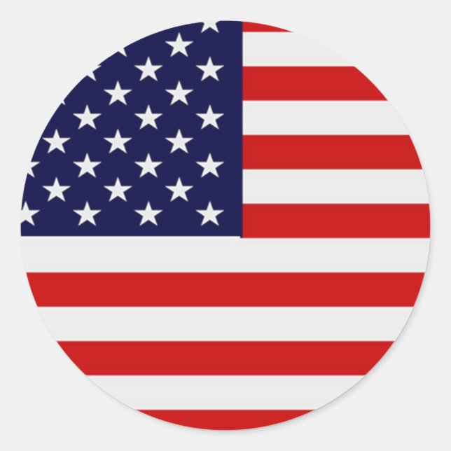 American Flag Round Stickers (Vorderseite)