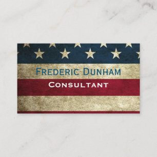 American Flag Rustikale Vintage Business Cards Visitenkarte
