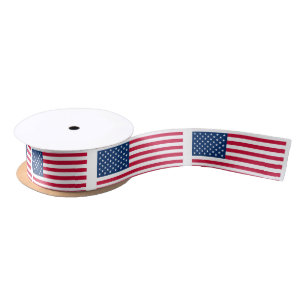 American Flag Satin Ribbon USA Satinband