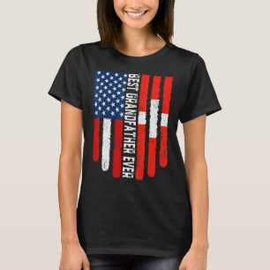 American Flag Schweiz Flagge Bester Großvater Ev T-Shirt