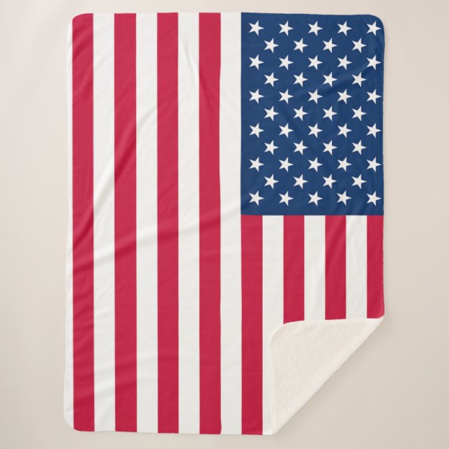 American Flag Sherpa Blanket Sherpadecke (Vorderseite)