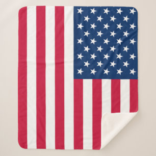 American Flag Sherpa Blanket Sherpadecke