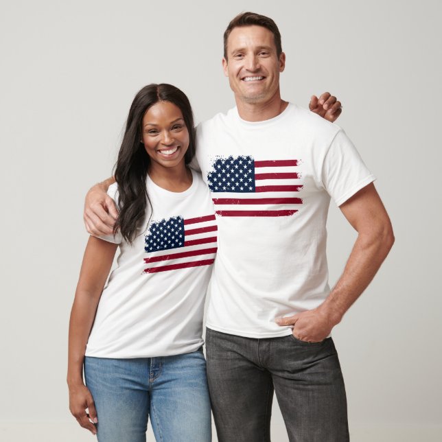 American Flag Shirt, Amerikanische Unabhängigkeits T-Shirt (Unisex)