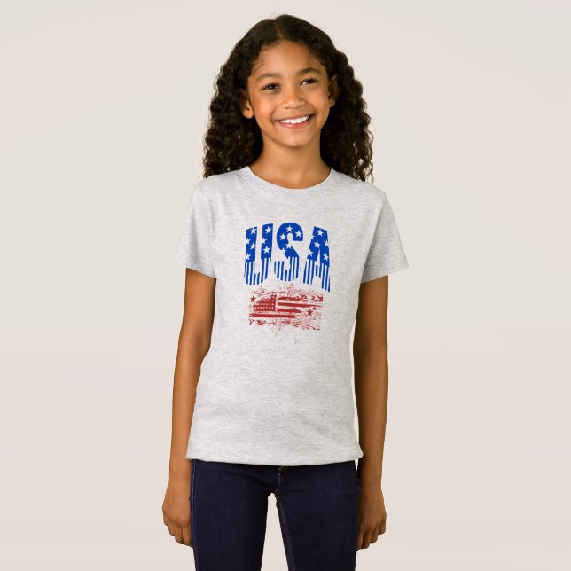 American Flag Shirt, Patriotic T - Shirt, 4. Juli T-Shirt (Vorne ganz)