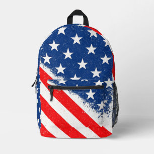 American Flag Shirt USA Patriotic Star Streifen Bedruckter Rucksack