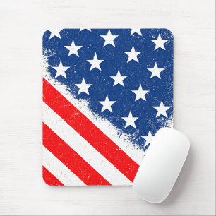 American Flag Shirt USA Patriotic Star Streifen Mousepad