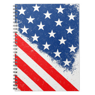 American Flag Shirt USA Patriotic Star Streifen Notizblock