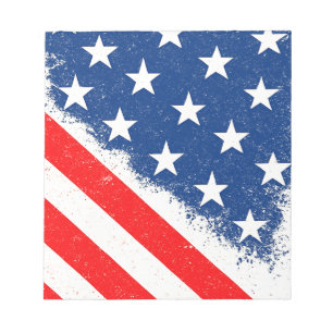 American Flag Shirt USA Patriotic Star Streifen Notizblock