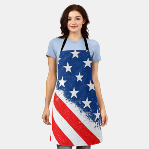American Flag Shirt USA Patriotic Star Streifen Schürze