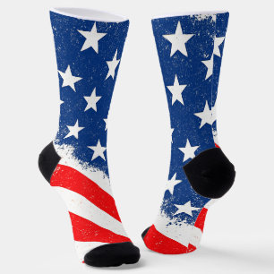 American Flag Shirt USA Patriotic Star Streifen Socken