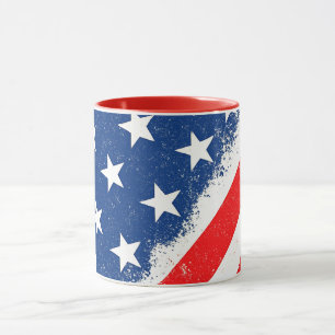 American Flag Shirt USA Patriotic Star Streifen Tasse