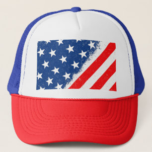 American Flag Shirt USA Patriotic Star Streifen Truckerkappe