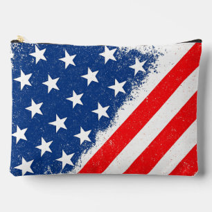 American Flag Shirt USA Patriotic Star Streifen Zubehörtasche