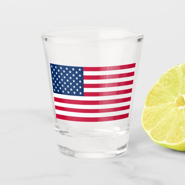 American Flag Shot Glass Schnapsglas (Vorderseite)
