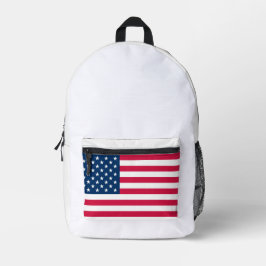 American Flag Simple Clean Design Bedruckter Rucksack