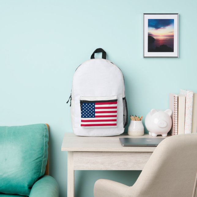American Flag Simple Clean Design Bedruckter Rucksack (InSitu)