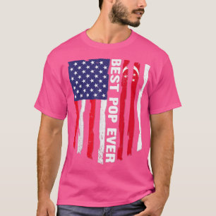 American Flag & Singapore Flag Bester Pop je Famil T-Shirt